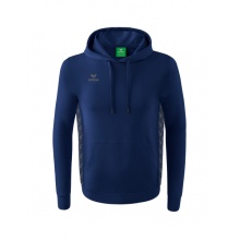 Erima Hooded Sweatshirt Essential Team Hooded Sweat (soft cotton, ribbed cuffs) navy blue/grey Men